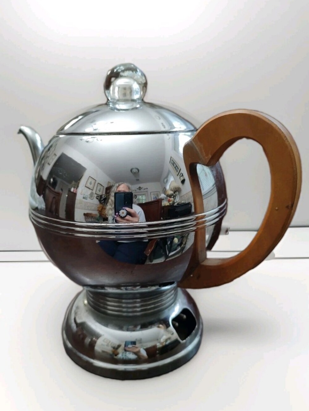 Manning-Bowman Vintage Art Deco Chrome Ball Percolator (READ + No Cord)